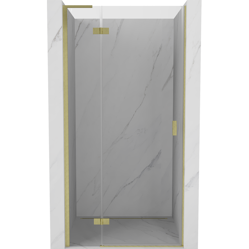 Mexen Mist-H L porte de douche battante gauche 100 cm, transparent, or brossé - 8A5L-100-000-55-00-L