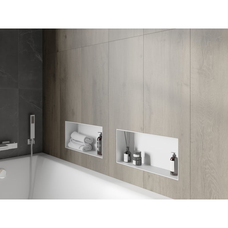 Mexen X-Wall-NR étagère encastrée sans rebord 45 x 20 cm, blanche - 1921452010