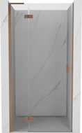 Mexen Mist-H L porte de douche pivotante gauche 115 cm, transparent, cuivre brossé - 8A5L-115-000-65-00-L