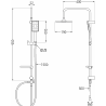 Mexen X54 colonne de douche, noir/chrome - 798545491-71