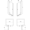 Mexen Mist-H L porte de douche pivotante droite 85 cm, transparent, chromé - 8A5L-085-000-01-00-P