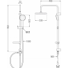 Mexen X33 colonne de douche, blanc/chrome - 798333391-21