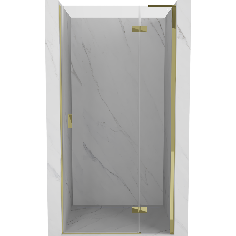 Mexen Mist-H L porte de douche pivotante droite 75 cm, transparent, doré - 8A5L-075-000-50-00-P