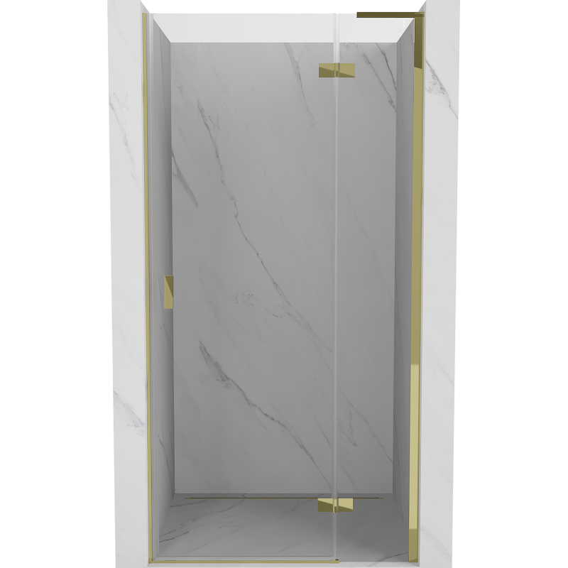 Mexen Mist-H L porte de douche pivotante droite 120 cm, transparent, doré - 8A5L-120-000-50-00-P
