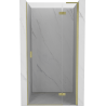 Mexen Mist-H L porte de douche battante droite 75 cm, transparent, or brossé - 8A5L-075-000-55-00-P