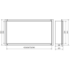 Mexen X-Wall-NR niche shelf sans rebord 45 x 30 cm, inox - 1911453010