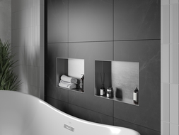 Mexen X-Wall-NR niche shelf sans rebord 45 x 30 cm, inox - 1911453010