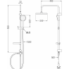 Mexen X33 colonne de douche, noire - 798333391-70