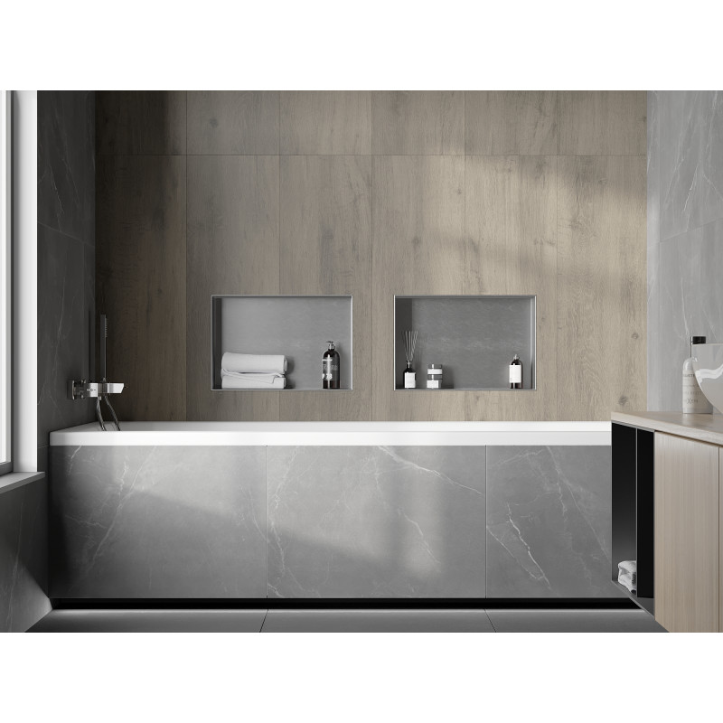 Mexen X-Wall-NR étagère encastrée sans rebord 45 x 30 cm, inox - 1911453010