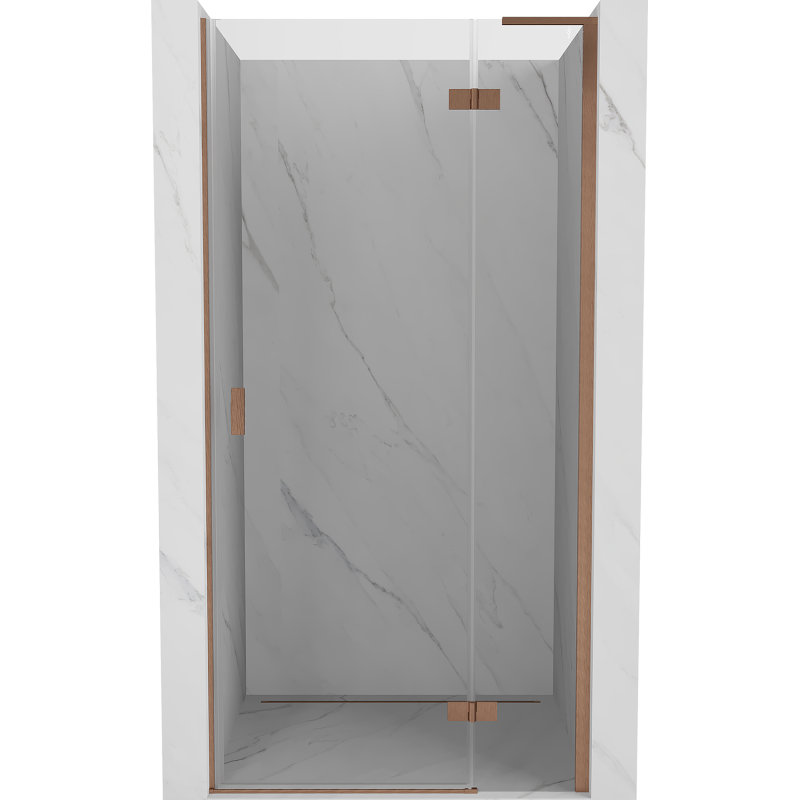 Mexen Mist-H L porte de douche pivotante droite 95 cm, transparent, cuivre brossé - 8A5L-095-000-65-00-P