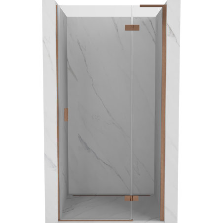 Mexen Mist-H L porte de douche pivotante droite 95 cm, transparent, cuivre brossé - 8A5L-095-000-65-00-P