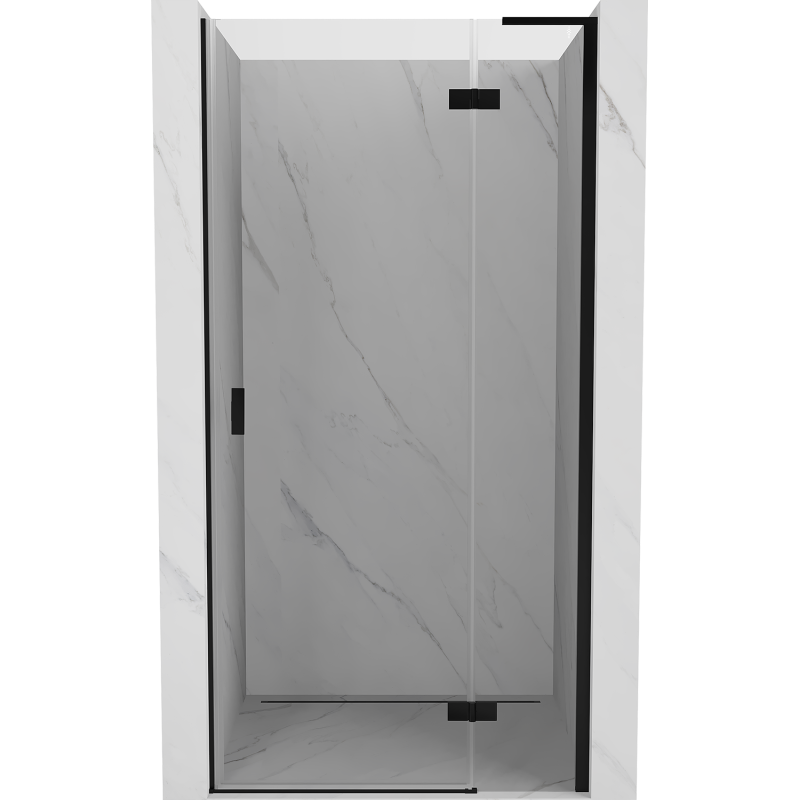Mexen Mist-H L porte de douche battante droite 70 cm, transparent, noir - 8A5L-070-000-70-00-P