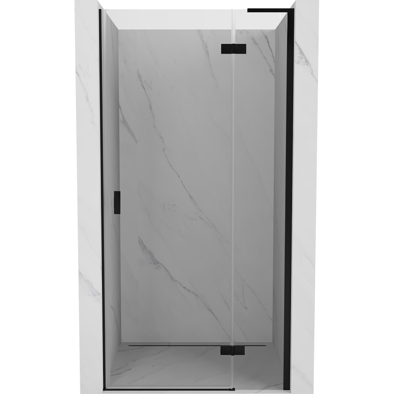 Mexen Mist-H L porte de douche battante droite 100 cm, transparent, noir - 8A5L-100-000-70-00-P