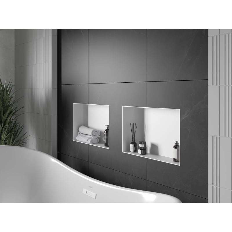 Mexen X-Wall-NR étagère encastrée sans rebord 45 x 30 cm, blanc - 1921453010