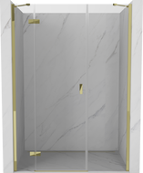 Mexen Mist-H porte de douche battante gauche 130 cm, transparent, doré - 8A5-130-001-50-00-L