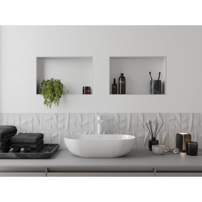 Mexen X-Wall-NR étagère encastrée sans rebord 45 x 30 cm, blanc - 1921453010