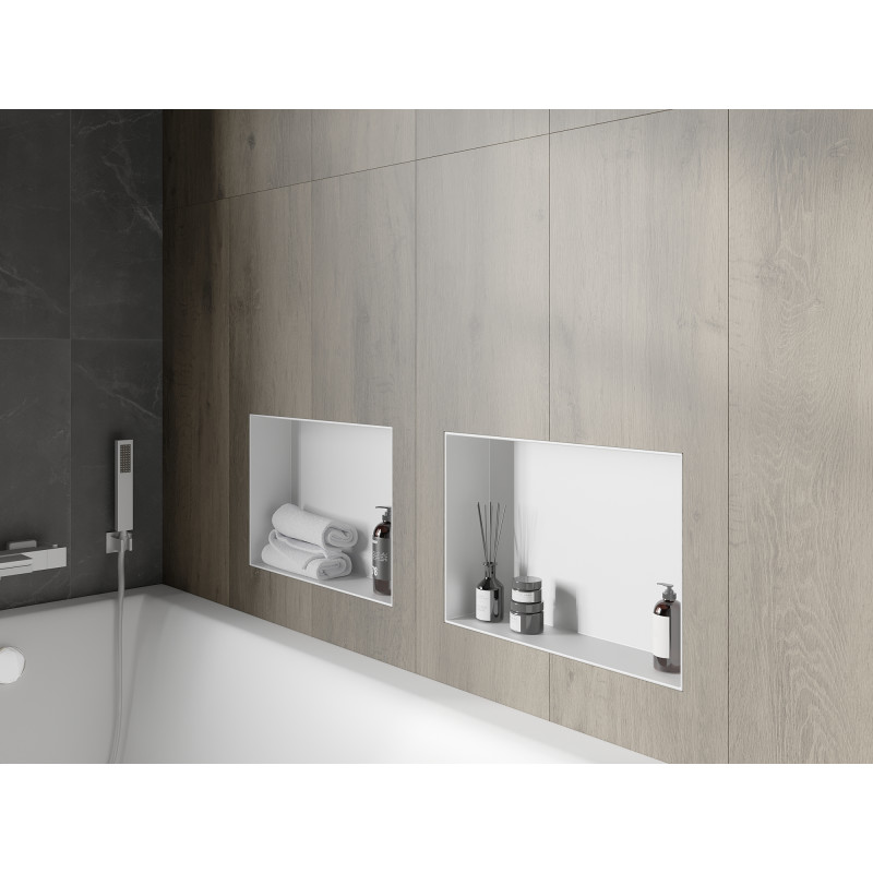 Mexen X-Wall-NR étagère encastrée sans rebord 45 x 30 cm, blanche - 1921453010