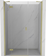 Mexen Mist-H porte de douche pivotante gauche 140 cm, transparent, or brossé - 8A5-140-001-55-00-L