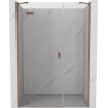 Mexen Mist-H porte de douche pivotante gauche 135 cm, transparent, cuivre brossé - 8A5-135-001-65-00-L