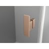 Mexen Mist-H porte de douche battante gauche 145 cm, transparent, cuivre brossé - 8A5-145-001-65-00-L