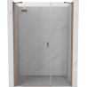 Mexen Mist-H porte de douche battante gauche 145 cm, transparent, cuivre brossé - 8A5-145-001-65-00-L