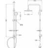 Mexen T05 colonne de douche, chrome/blanc - 798050593-00
