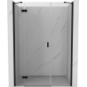Mexen Mist-H porte de douche pivotante gauche 140 cm, transparent, noir - 8A5-140-001-70-00-L