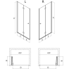 Mexen Mist-F porte de douche pliable gauche 105 cm, transparent, chrome - 8A6-105-000-01-00-L