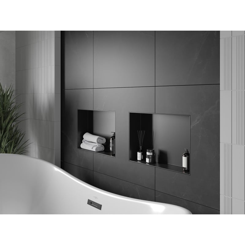 Mexen X-Wall-NR étagère encastrée sans rebord 45 x 30 cm, noire - 1971453010