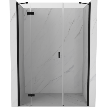 Mexen Mist-H porte de douche battante gauche 155 cm, transparent, noir - 8A5-155-001-70-00-L