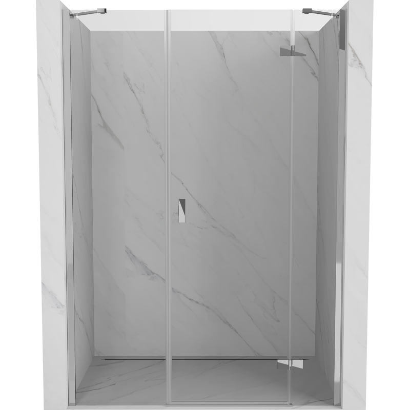 Mexen Mist-H porte de douche droite pivotante 155 cm, transparent, chromé - 8A5-155-001-01-00-P
