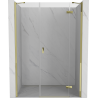 Mexen Mist-H porte de douche pivotante droite 140 cm, transparent, doré - 8A5-140-001-50-00-P