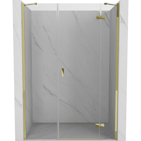 Mexen Mist-H porte de douche pivotante droite 155 cm, transparent, doré - 8A5-155-001-50-00-P