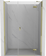 Mexen Mist-H porte de douche pivotante droite 155 cm, transparent, doré - 8A5-155-001-50-00-P