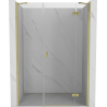 Porte de douche pivotante droite Mexen Mist-H 155 cm, transparente, or brossé - 8A5-155-001-55-00-P