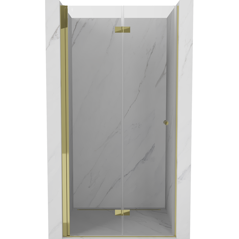 Mexen Mist-F porte de douche pliable gauche 75 cm, transparent, doré - 8A6-075-000-50-00-L