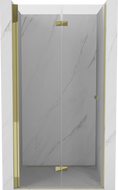 Mexen Mist-F porte de douche pliante gauche 80 cm, transparent, doré - 8A6-080-000-50-00-L