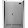 Mexen Mist-H porte de douche battante droite 135 cm, transparent, noir - 8A5-135-001-70-00-P