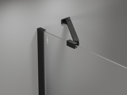 Mexen Mist-H porte de douche battante droite 140 cm, transparent, noir - 8A5-140-001-70-00-P