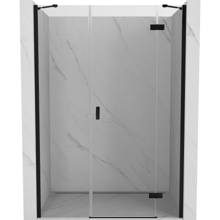 Mexen Mist-H porte de douche pivotante droite 140 cm, transparent, noir - 8A5-140-001-70-00-P