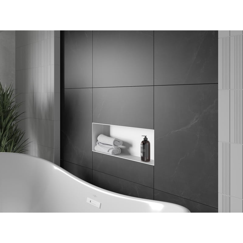 Mexen X-Wall-NR étagère encastrée sans rebord 60 x 20 cm, blanche - 1921602010