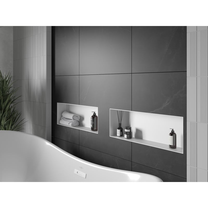 Mexen X-Wall-NR étagère encastrée sans rebord 60 x 20 cm, blanche - 1921602010