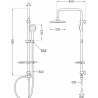 Mexen T05 colonne de douche, blanche - 798050593-20