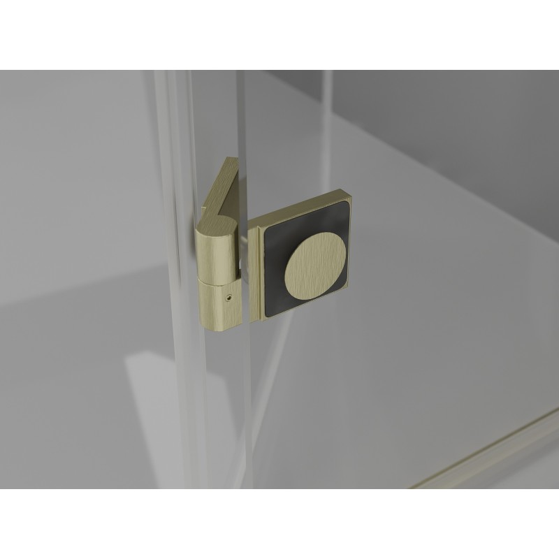 Mexen Mist-F porte de douche pliante gauche 60 cm, transparent, doré brossé - 8A6-060-000-55-00-L