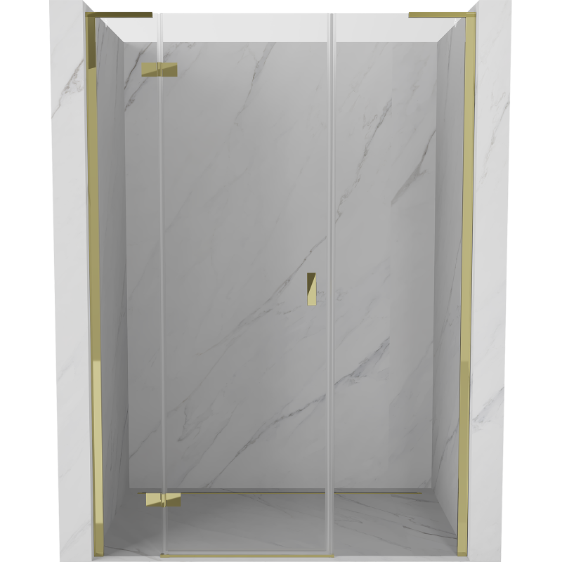 Mexen Mist-H L porte de douche pivotante gauche 135 cm, transparent, doré - 8A5L-135-001-50-00-L