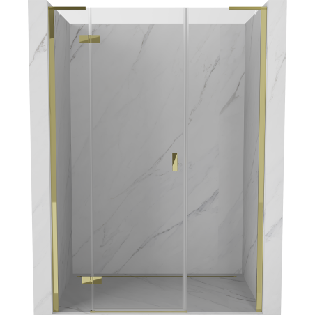 Mexen Mist-H L porte de douche pivotante gauche 140 cm, transparent, doré - 8A5L-140-001-50-00-L