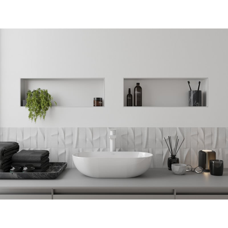 Mexen X-Wall-NR étagère encastrée sans rebord 60 x 20 cm, blanche - 1921602010