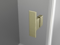 Mexen Mist-H L Duo cabine de douche pivotante 100 x 80 cm, transparent, or brossé - 8A5L-100L-080P-55-00