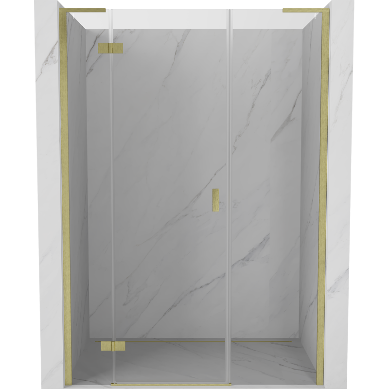 Mexen Mist-H L porte de douche pivotante gauche 150 cm, transparent, or brossé - 8A5L-150-001-55-00-L