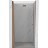 Mexen Mist-F porte de douche pliantes gauche 90 cm, transparent, cuivre brossé - 8A6-090-000-65-00-L